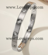 202523828 Classics Love Bracelet with 10 Diamonds White Gold