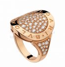 202523958 Pink Gold Ring with Pave Diamonds