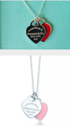 2025120101 Double Heart Necklace Pink and Red