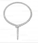 202524184 Serpenti Necklace White Gold with Full Pave Diamonds