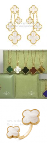 202526213 Magic Alhambra Necklace and Earrings and Ring