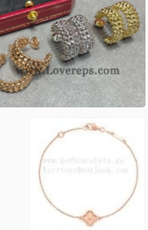 621427252 Clash Earrings and Sweet Alhambra Bracelet in Rose Gold
