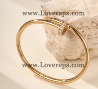 621428829 Nail Bracelet Classic Model Rose Gold With Diamonds