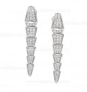 202523520 Serpenti Viper Earrings White Gold with Full Pave Diamonds