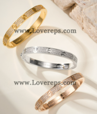 202523760 Love Bracelet With Pave Diamonds White Gold