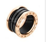 202523486 4-Band Rose Gold Ring with Black Ceramic