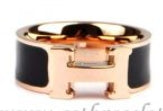202523494 Enamel Clic H Ring Rose Gold