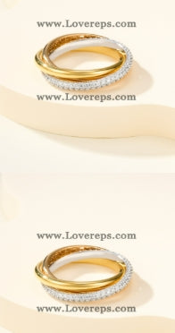 202525270 Trinity Rings Small Model with Semi-Paved