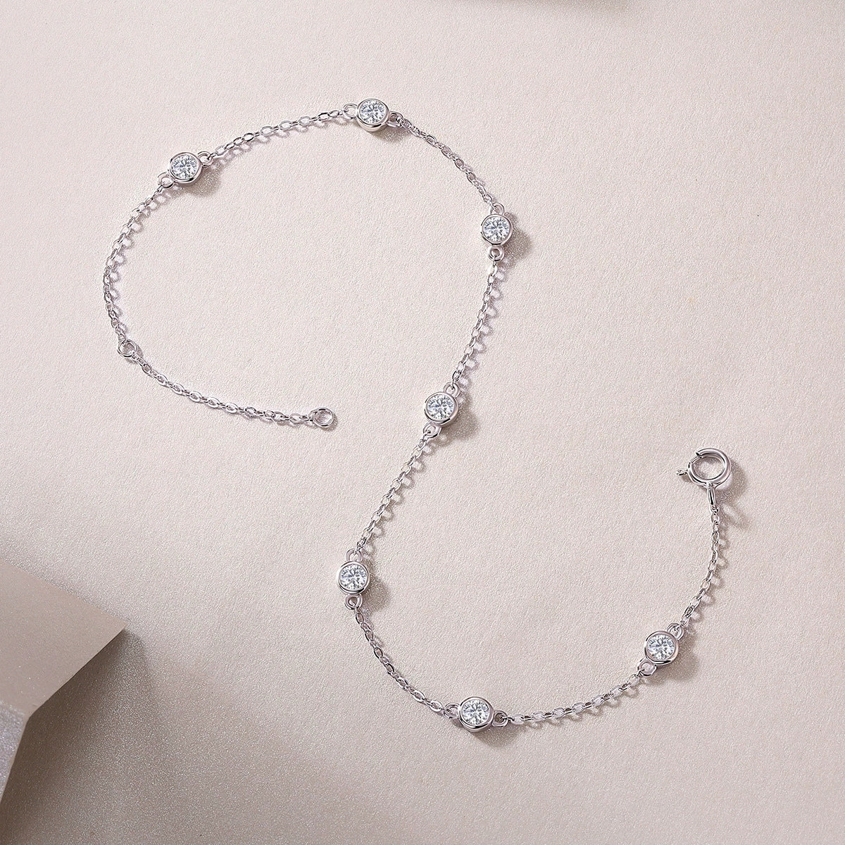 2026072801 Moissanite Bracelet, S925 Sterling Silver Optional