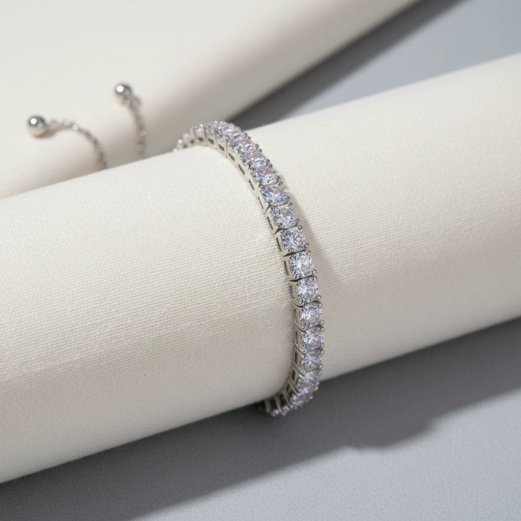 621429488 Silver Inlaid Moissanite, Versatile Fashion Jewelry