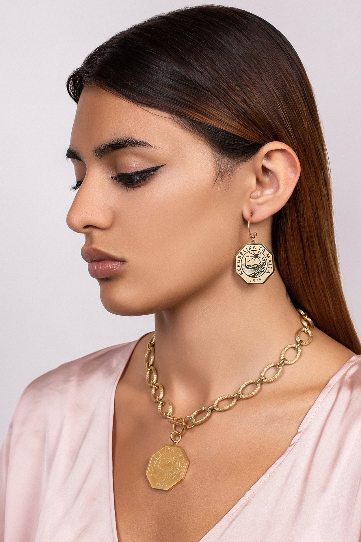 Maltese 3 Mills Honey Bee Earring Set