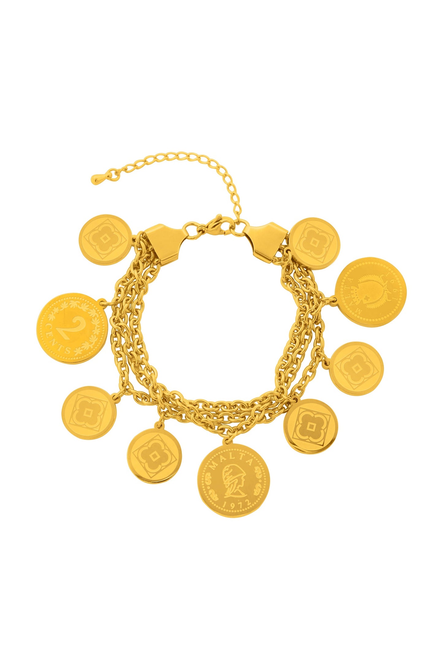 Multi Charm Maltese Lira Bracelet
