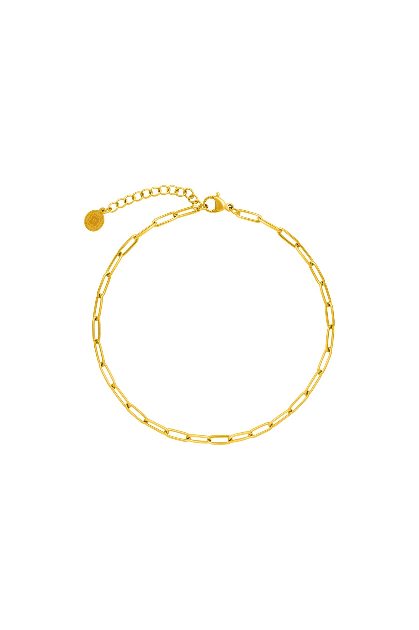 3 For 2 Offer - Rectangle Link Chain, Crystal & Petite Shell & Maltese Cross Anklets