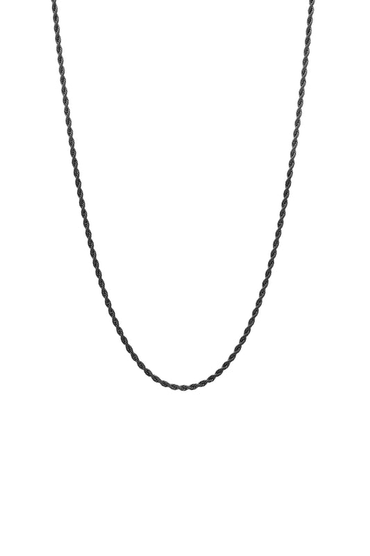 Black Rope Chain Necklace