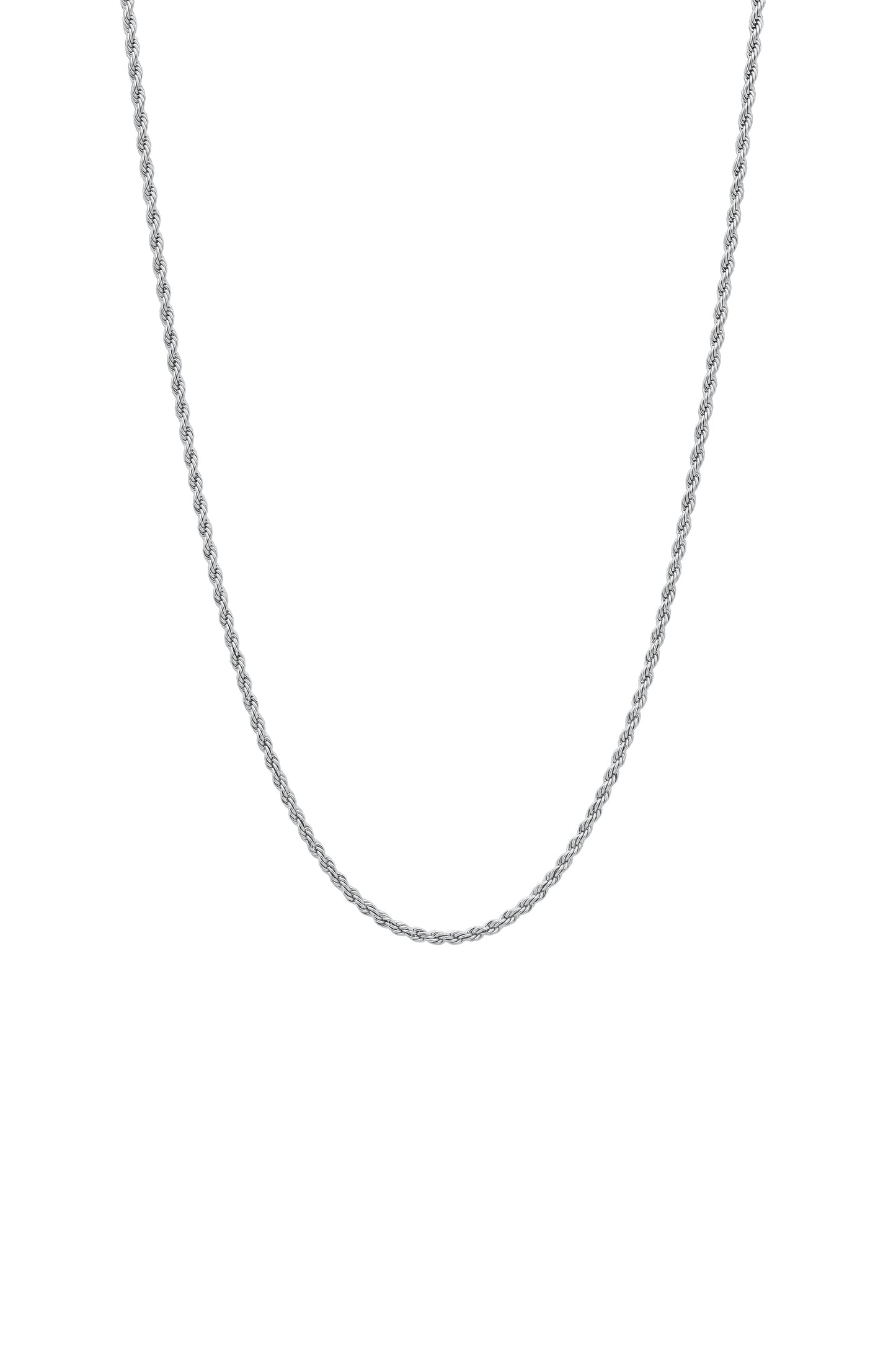Silver Rope Chain Necklace