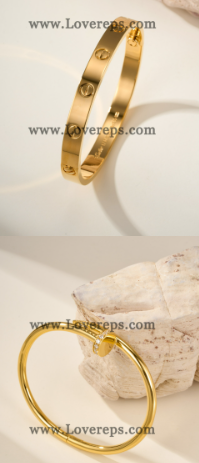 202523940 Love Bracelet and Nail Bracelet Yellow Gold