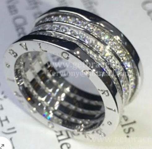 2025112301 4-Band Ring White Gold with Diamonds