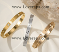 202524196 Love Bracelet-Brushed Finish With 4 Diamonds
