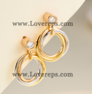202524199  Trinity Earrings with Diamonds