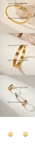 202525253 Nail Bracelet and Love Bracelet and Love Ring and Earrings