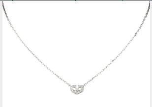 202525583 Heart Pendant White Gold with Diamonds