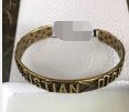 202525585 Fashion Logo Pattern Classic Brass Cuff Bracelet