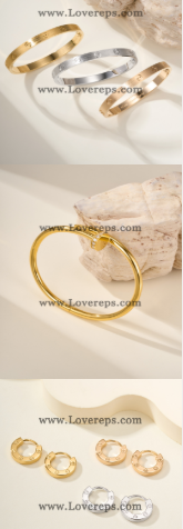 202526226 Love Bracelet and Nail Bracelet and LOVE Single Hoop Earrings