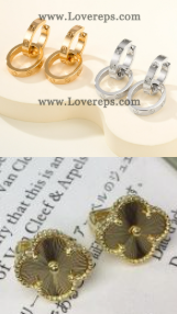 202526216 Multiwear LOVE Earrings and Vintage Alhambra Earrings