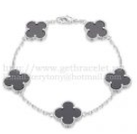 202527176 Vintage Alhambra Bracelet 5 Motifs White Gold