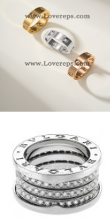 202527210 LOVE Ring and 4-Band White Gold Ring