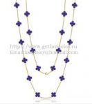 621427502 Vintage Alhambra Necklace Yellow Gold 20 Motifs