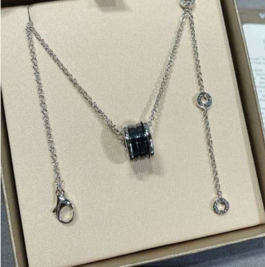 202523324 Black Ceramic and Sterling Silver Pendant