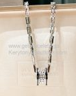 202523055 Rock Necklace White Gold With Black Ceramic