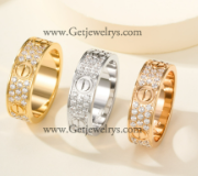 202523151 Love Ring Classic Model with Paved Diamonds