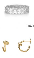 202523346 PERLEE CLOVER BRACELET and Nail Earrings