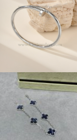 202523350 Nail Bracelet and Vintage Alhambra Bracelet