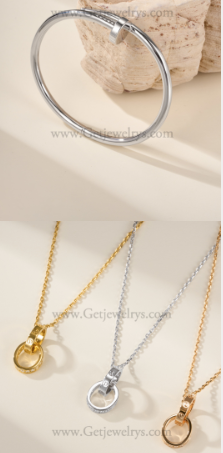 202523406 Nail Bracelet and love necklace
