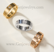 202523457  LOVE Ring Classic Mondel With 3 Diamonds