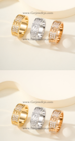 202523528 Love Ring Classic Model with Paved Diamonds