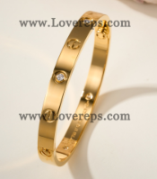 202523773 Classics Love Bracelet with 4 Diamonds Yellow Gold